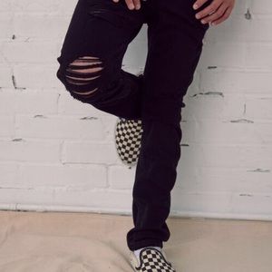 RSQ super skinny stretch ripped black jeans